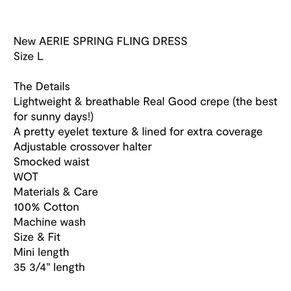 Aerie Spring Fling Black Dress - Picture 13 of 13
